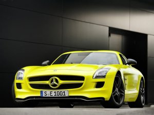 Mercedes-Benz SLS AMG E-Cell Concept Car Poster Print on 10 mil Archival Satin Paper 16" x 12"