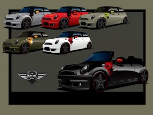 Airborne Mini Coupes Concept Car Poster Print on 10 mil Archival Satin Paper 16" x 12"