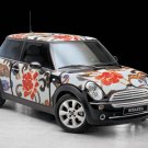 Mini Cooper Wears Bisazza Flowers Concept Car Poster Print on 10 mil Archival Satin Paper 16" x 12"