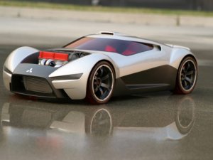Mitsubishi Double Shotz Concept Car Poster Print on 10 mil Archival Satin Paper 16" x 12"