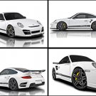 Vorsteiner Porsche 911 Turbo V-RT Montage Car Poster Print on 10 mil Archival Satin Paper 16" x 12"