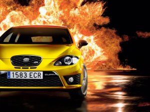 SEAT Leon Cupra R 2011 Car Poster Print on 10 mil Archival Satin Paper 16" x 12"