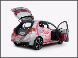 Toyota Hard Kandy Yaris Concept Car Poster Print on 10 mil Archival Satin Paper 16" X 12"