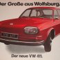 Volkswagen 411 (1968) Car Poster Print on 10 mil Archival Satin Paper 16" x 12"