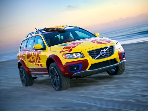 Volvo XC70 Catalina Isle Surf Rescue Unit Car Poster Print on 10 mil Archival Satin Paper 16" x 12"