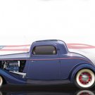1934 Ford 3-Window Coupe Hot Rod Car Poster Print on 10 mil Archival Satin Paper 16" x 12"