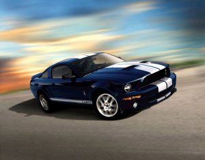 Ford Mustang GT 500KR Car Poster Print on 10 mil Archival Satin Paper 16" x 12""