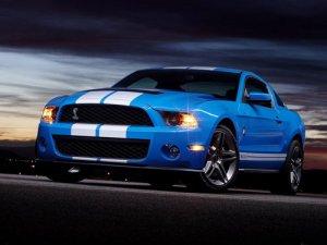 Ford Mustang GT 500 Car Poster Print on 10 mil Archival Satin Paper 16" x 12""