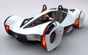 Honda Air Concept Design Car Poster Print on 10 mil Archival Satin Paper 26" x 16"