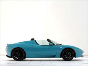 Brabus Tesla Roadster Sport Green Package Car Poster Print on 10 mil Archival Satin Paper 16" x 12"