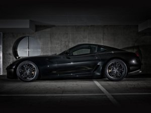 Ferrari 599 GTB Fiorano Comte Noir Car Poster Print on 10 mil Archival Satin Paper 26" x 16"
