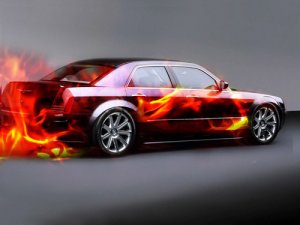 Chrysler 300C Custom Car Poster Print on 10 mil Archival Satin Paper 26" x 16"