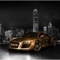 Audi R8 Gold Car Poster Print on 10 mil Archival Satin Paper 26" x 16"