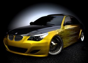 BMW M5 Custom Car Poster Print on 10 mil Archival Satin Paper 20" x 15"