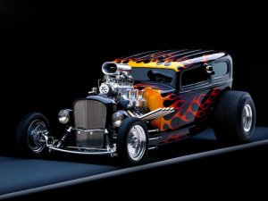 Ford Tudor (1932) Custom Car Poster Print on 10 mil Archival Satin Paper 16" x 12"