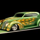 Ford Sedan (1939) Custom Car Poster Print on 10 mil Archival Satin Paper 16" x 12"
