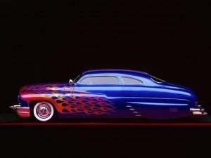 Mercury (1949) Street Rod Custom Car Poster Print on 10 mil Archival Satin Paper 16" x 12"