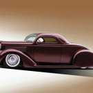 Ford (1935) Custom Car Poster Print on 10 mil Archival Satin Paper 16" x 12"
