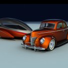 Ford Caravan (1940) Custom Car Poster Print on 10 mil Archival Satin Paper 16" x 12"