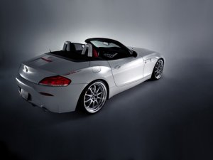 BMW Z4 MWDesign White Flame Car Poster Print on 10 mil Archival Satin Paper 20" x 15"