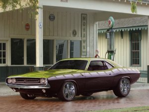Plymouth Barracuda Custom Car Poster Print on 10 mil Archival Satin Paper 20" x 15"