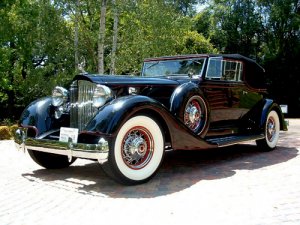 Packard (1934) V12 Convertible Victoria Car Poster Print on 10 mil Archival Satin Paper 16" x 12"