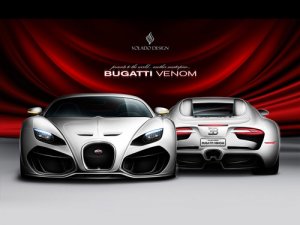 Bugatti Venom Concept Car Poster Print on 10 mil Archival Satin Paper 16" x 12"