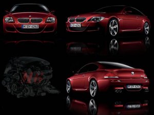 BMW M6 Montage Car Poster Print on 10 mil Archival Satin Paper 16" x 12"