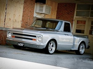 Chevy 1/2 T Stepside (1967) Custom Truck Poster Print on 10 mil Archival Satin Paper 16" x 12"