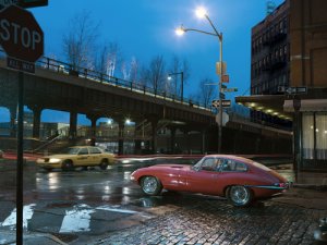 Jaguar E-Type Car Poster Print on 10 mil Archival Satin Paper 16" x 12"