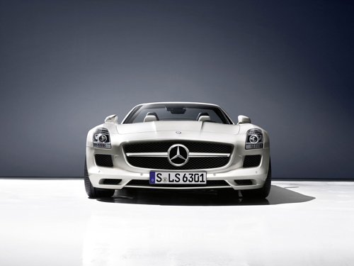 Mercedes-Benz SLS AMG Roadster 2012 Car Poster Print on 10 mil Archival Satin Paper 24" x 18"