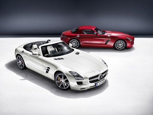 Mercedes-Benz SLS AMG Roadster 2012 Car Poster Print on 10 mil Archival Satin Paper 36" x 24"