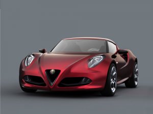 Alfa Romeo 4C Concept Car Poster Print on 10 mil Archival Satin Paper 24" x 18"