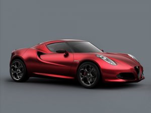 Alfa Romeo 4C Concept Car Poster Print on 10 mil Archival Satin Paper 36" x 24"