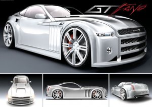 GT Fang Concept Car Poster Print on 10 mil Archival Satin Paper 36" x 26"