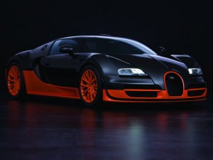 Bugatti Veyron Super Sport Car Poster Print on 10 mil Archival Satin Paper 24" x 16"