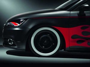 Audi A1 Hot Rod Car Poster Print on 10 mil Archival Satin Paper 20" x 15"