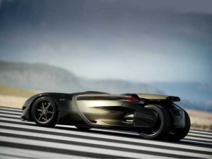 Peugeot EX1 Concept Car Poster Print on 10 mil Archival Satin Paper 16" x 12"