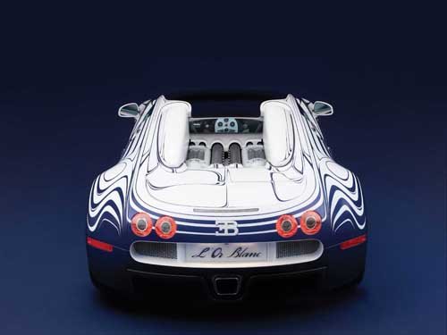 Bugatti Veyron Grand Sport L'Or Blanc Car Poster Print on 10 mil Archival Satin Paper 20" x 15"