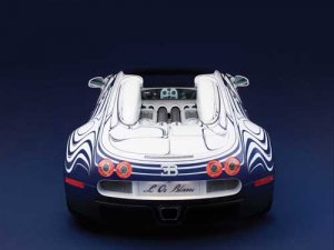 Bugatti Veyron Grand Sport L'Or Blanc Car Poster Print on 10 mil Archival Satin Paper 36" x 24"