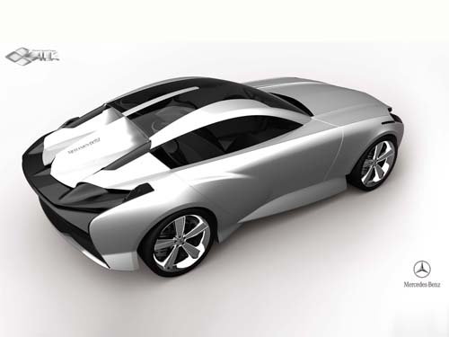 Mercedes-Benz Electric Sport Coupe Concept Car Poster Print on 10 mil Archival Satin Paper 36" x 24"