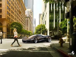 Ferrari XEZRI Project Concept Car Poster Print on 10 mil Archival Satin Paper 16" x 12"