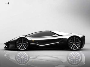 Ferrari XEZRI Project Concept Car Poster Print on 10 mil Archival Satin Paper 20" x 15"