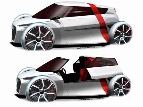 Audi Urban Concept Car Poster Print on 10 mil Archival Satin Paper 20" x 15"