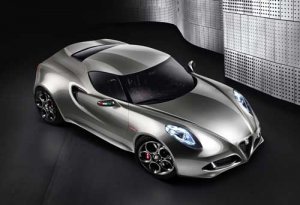 Alfa Romeo 4C Fluid Metal Concept (2011) Car Poster Print on 10 mil Archival Satin Paper 30" x 20"
