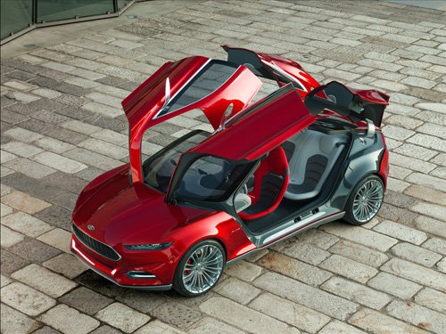 Ford Evos Concept (2012) Car Poster Print on 10 mil Archival Satin Paper 20" x 15"