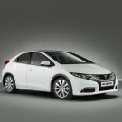 Honda Civic Hatchback (2012 ) Car Poster Print on 10 mil Archival Satin Paper 20" x 15"