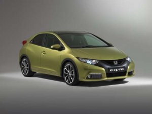 Honda Civic Hatchback (2012 ) Car Poster Print on 10 mil Archival Satin Paper 36" x 24"