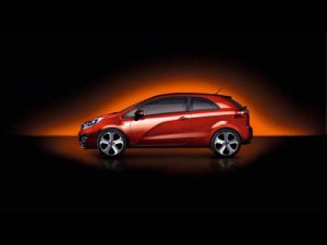 Kia Rio 3-Door Car Poster Print on 10 mil Archival Satin Paper 16" x 12"