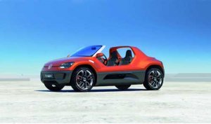 Volkswagen Buggy UP Concept Car Poster Print on 10 mil Archival Satin Paper 16" x 12"